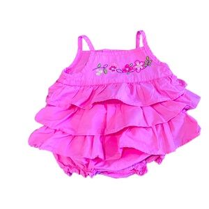 OshKosh Genuine Baby Ruffled Girls Embroidered Outfit